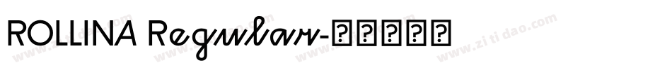 ROLLINA Regular字体转换